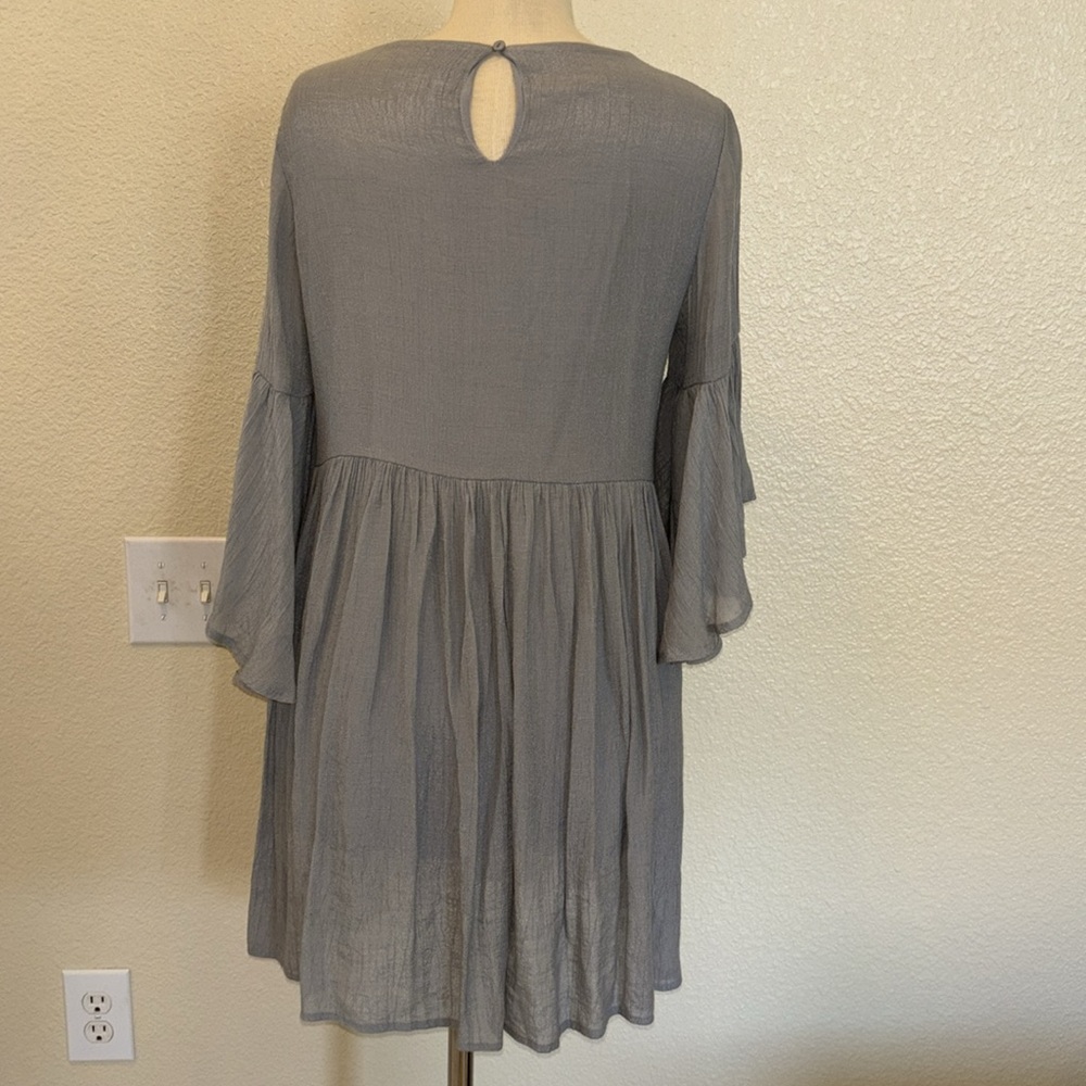 Umgee embroidered accent  all sleeve dress - Picture 3 of 6